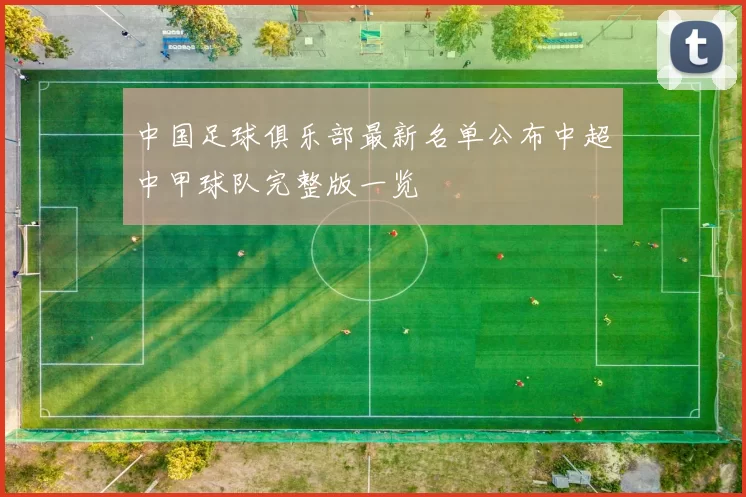 中国足球俱乐部最新名单公布中超中甲球队完整版一览